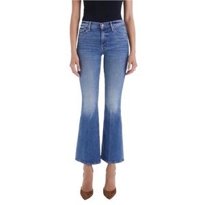 MOTHER x Anthropologie The Weekender Flare Jeans In Love Bombs Wash 26